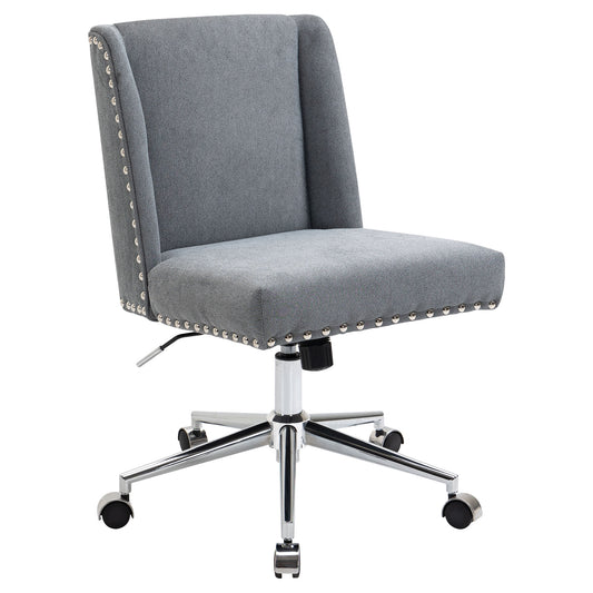 Vinsetto Ergonomic Desk Chair: Mid Back, 360° Swivel, Adjustable Height, Rocking Office Chair, Grey | Dipra Home