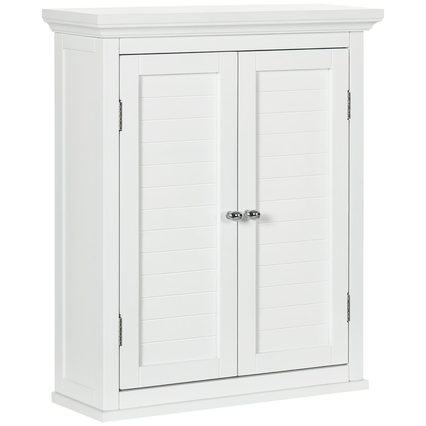 kleankin Space Savior: Over Toilet Storage Cabinet with Adjustable Shelf, Bathroom Wall Cabinet for Living Room Entryway, White Finish | Dipra Home