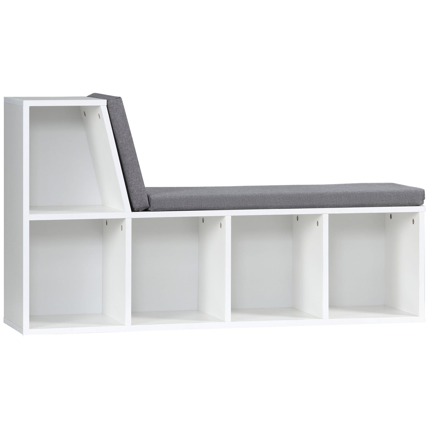 HOMCOM 2-Tier Bookcase: Grey Modern Freestanding Bookshelf for Home Office Display | Dipra Home