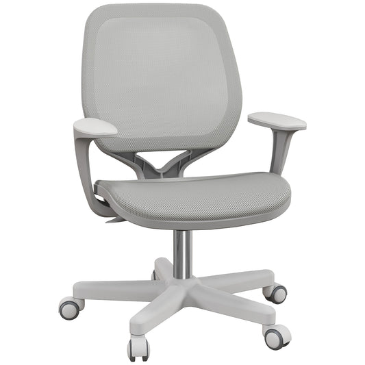 Vinsetto Office Chair, Small Computer Desk Chair with Mesh Back, Swivel Security Castors, Arm, Grey | Dipra Home