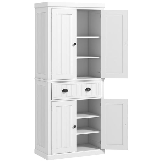 HOMCOM 72" Freestanding Kitchen Cabinet: Pantry Storage Cabinet with Drawer and Doors | Dipra Home