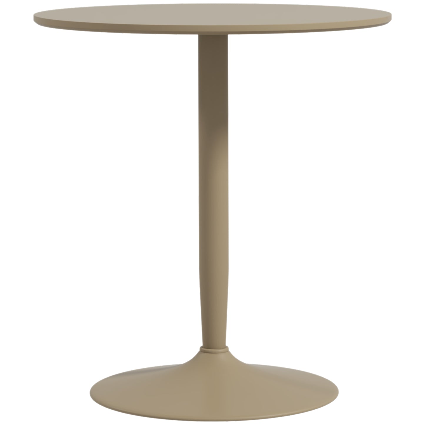 HOMCOM Modern Round 2 Person Dining Table Steel Base for Living Room Light Brown | Dipra Home