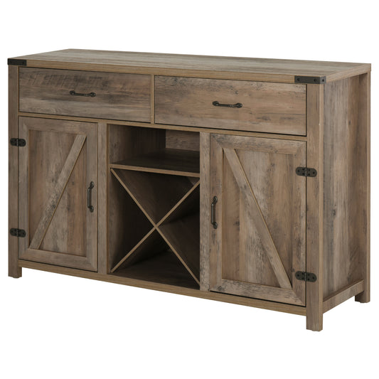 HOMCOM Farmhouse Wine Rack Storage Cabinet: Bar Cabinet, Sideboards and Buffets with Doors and Drawer for Dining Room | Dipra Home