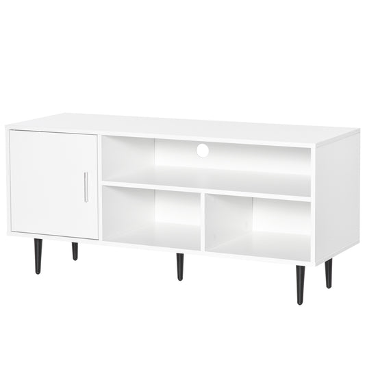 HOMCOM TV Stand Cabinet: 60 Inches with Storage Shelf, Cable Hole, Modern Entertainment Unit Center | Dipra Home