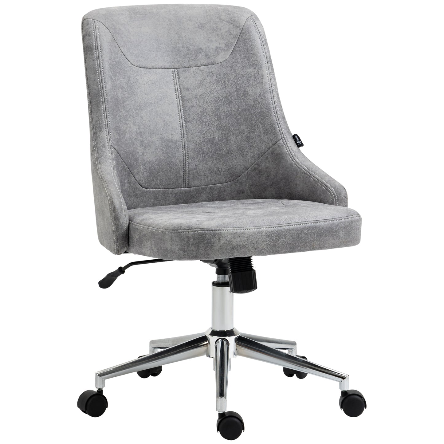 Vinsetto Mid-Back Home Office Chair, Height Adjustable Task Chair with 360 Degree Swivel， Light Grey | Dipra Home