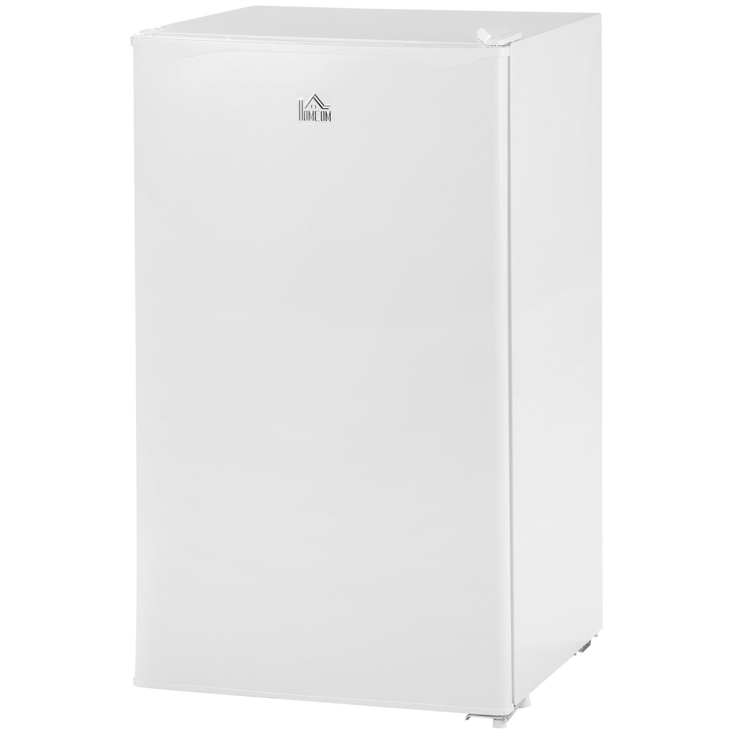 HOMCOM Compact White Mini Fridge with Freezer Adjustable Shelf Mechanical Thermostat Reversible Door | Dipra Home