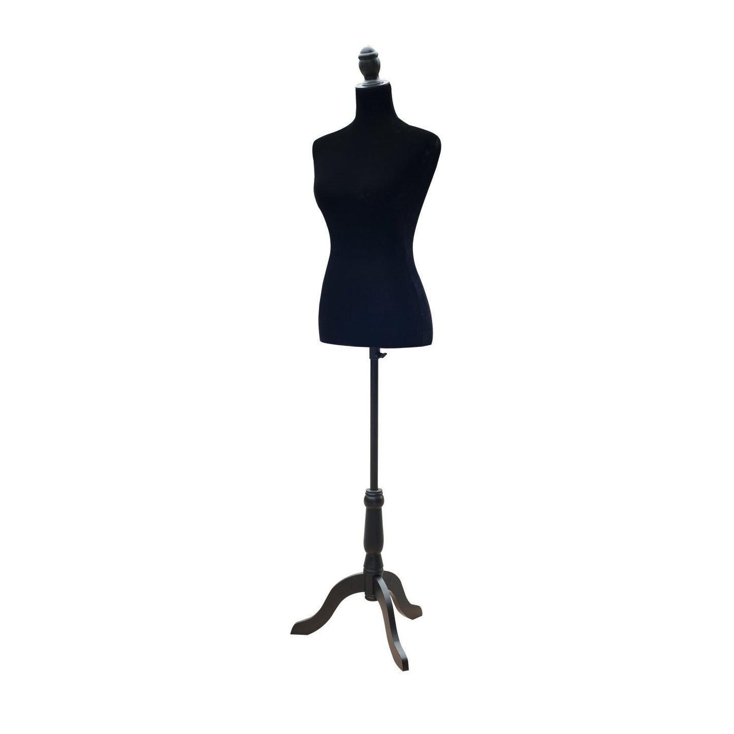 HOMCOM Female Dress Form Mannequin Torso Dressmaker Stand Display Black with Adjustable Height | Dipra Home