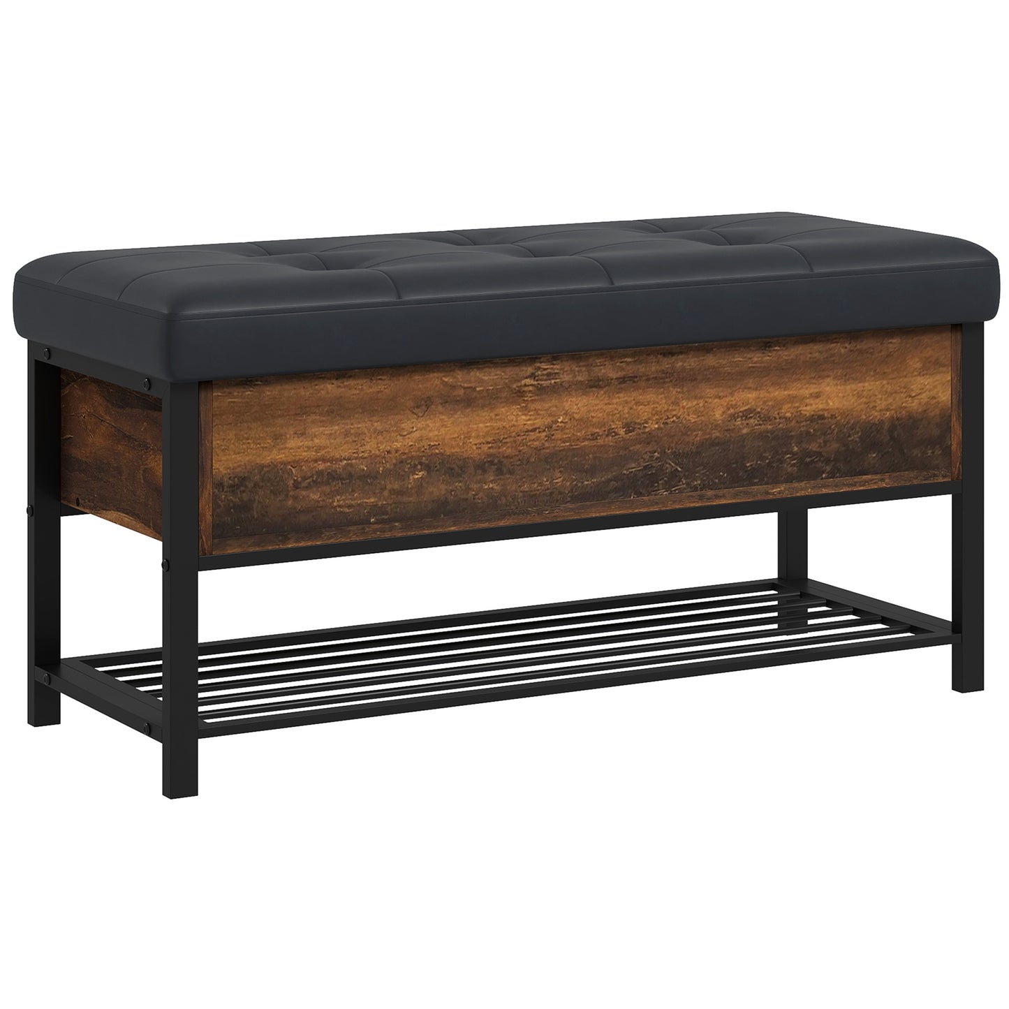 HOMCOM Upholstered Flip Top Shoe Bench: Hallway Storage Seat for 3 Pairs with Hidden Compartment Design | Dipra Home