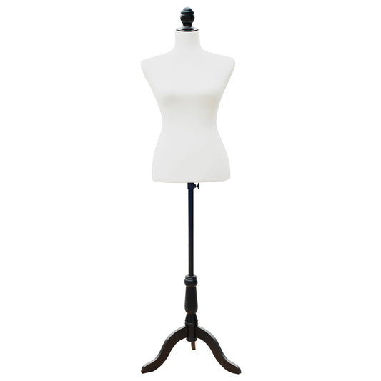 HOMCOM Adjustable Female Dress Form Mannequin Stand Torso Dressmaker Display White Fashion Design | Dipra Home