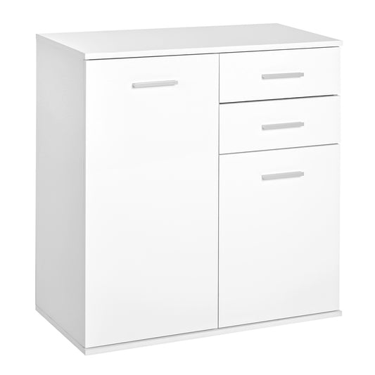 HOMCOM Storage Cabinet Console Sideboard Table Organizer with Drawers, Living Room Entryway Kitchen, White Simplicity | Dipra Home