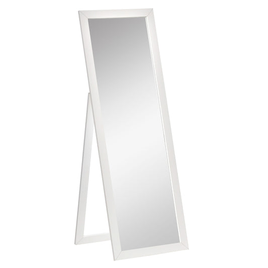 HOMCOM Full Length Mirror, Floor Standing Mirror, Dressing Mirror for Living Room, Bedroom, White | Dipra Home