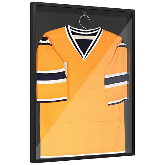 HOMCOM Hockey Jersey Display Frame 23.6" x 31.5", UV Protection Shadow Box for Sports Memorabilia, Basketball, Football, Baseball | Dipra Home