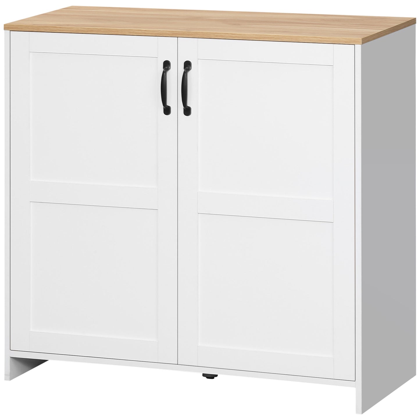 HOMCOM Kitchen Buffet Storage with 2 Doors and 2 Adjustable Shelves 90 x 39.5 x 88 cm White | Dipra Home