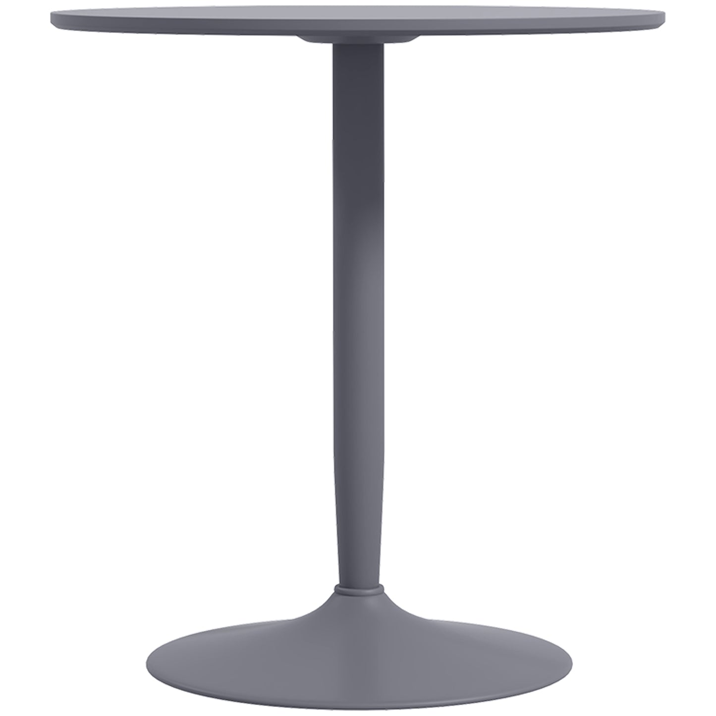 HOMCOM Modern Round 2 Person Dining Table Steel Base for Living Room Grey | Dipra Home