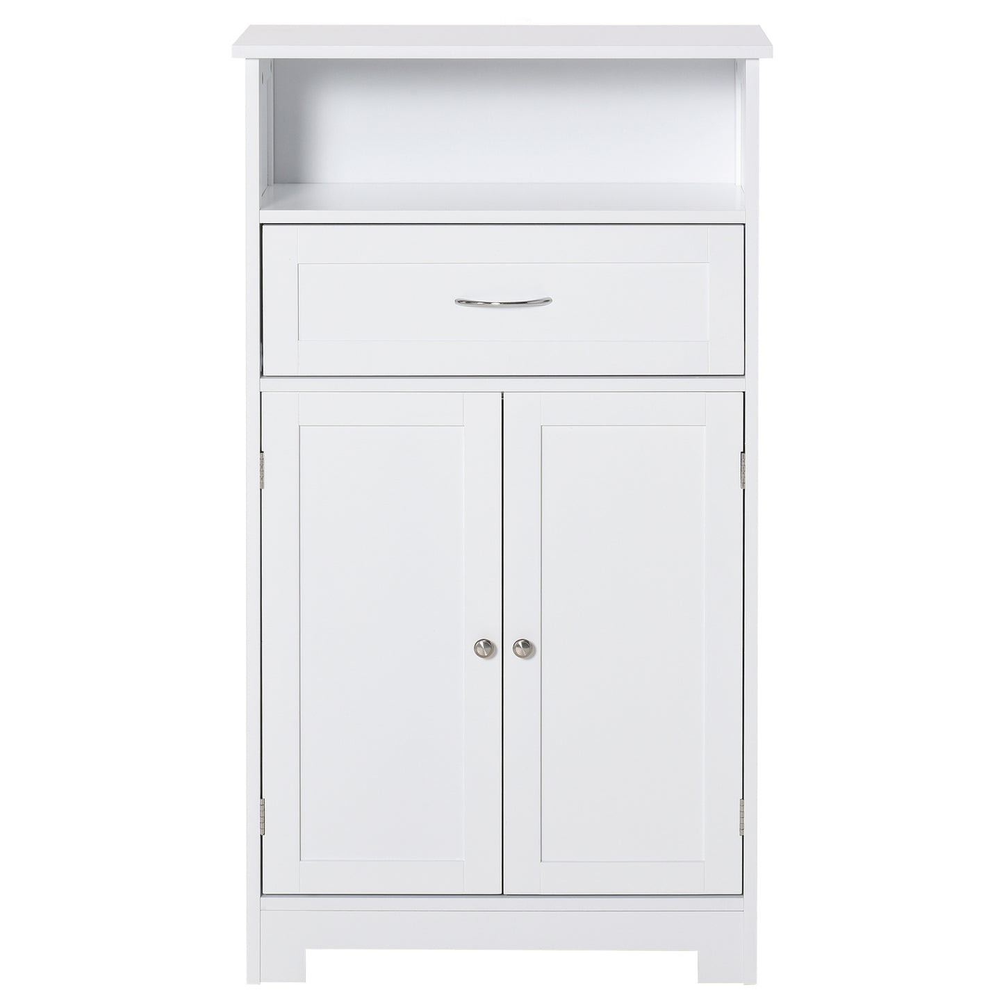 kleankin Freestanding Bathroom Storage: Shelving Unit with Drawer, Adjustable Design for Functional Organization, White Finish | Dipra Home