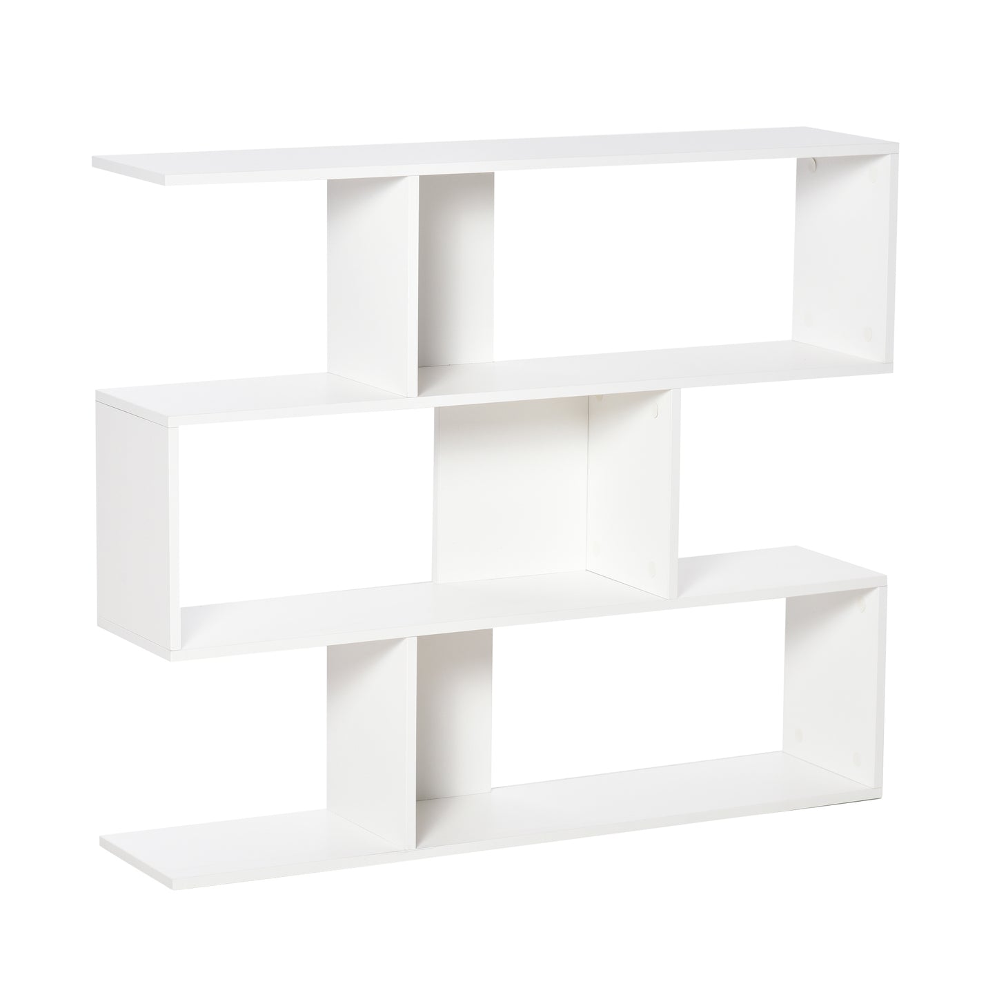 HOMCOM Versatile Vertical: 3-Tier Multi-Shelf Wood Stand Storage Display Organizer for Home Office, White Finish | Dipra Home