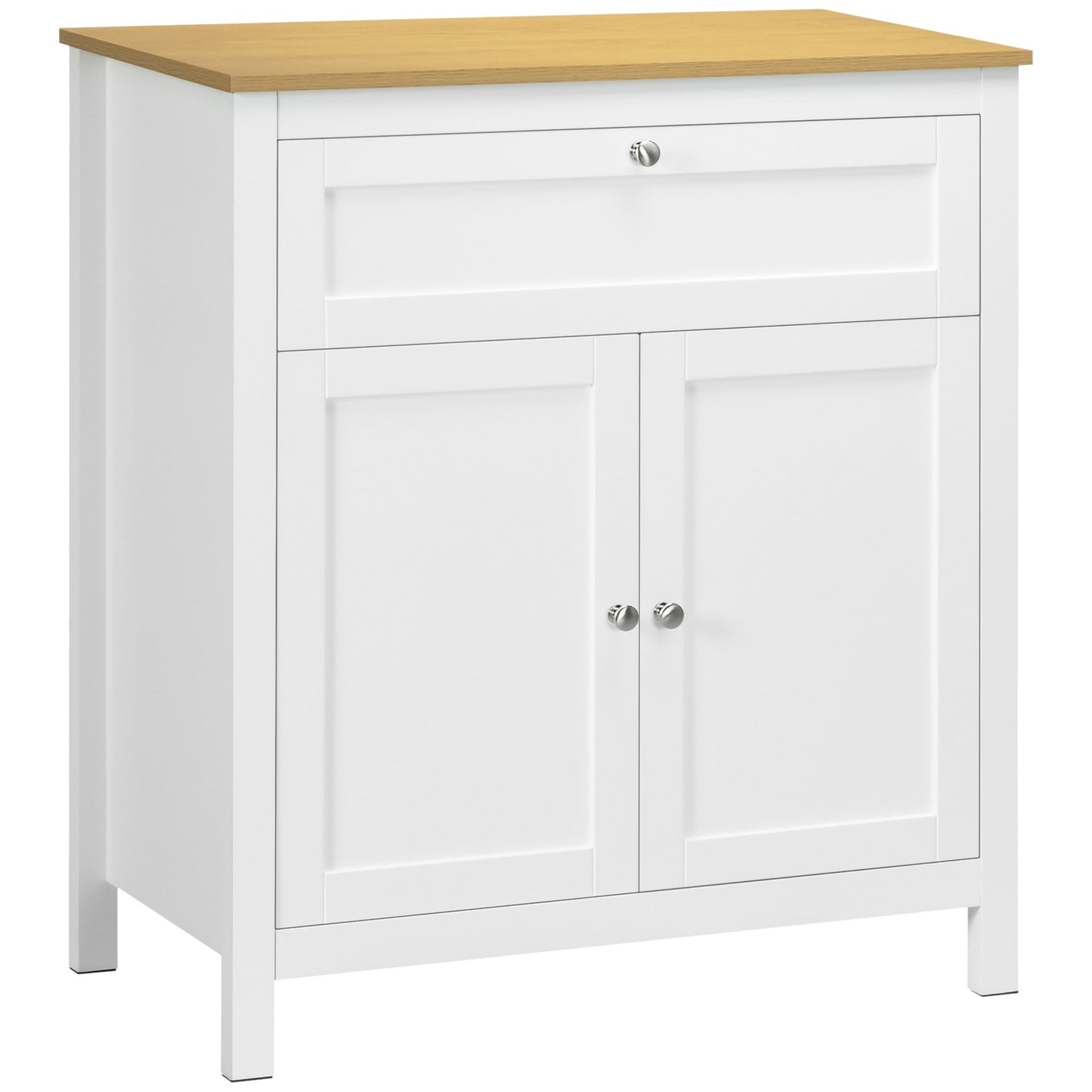 HOMCOM Chic White Buffet Sideboard: Table with Drawer, Double Doors & Adjustable Shelf for Living Rooms & Entryways | Dipra Home