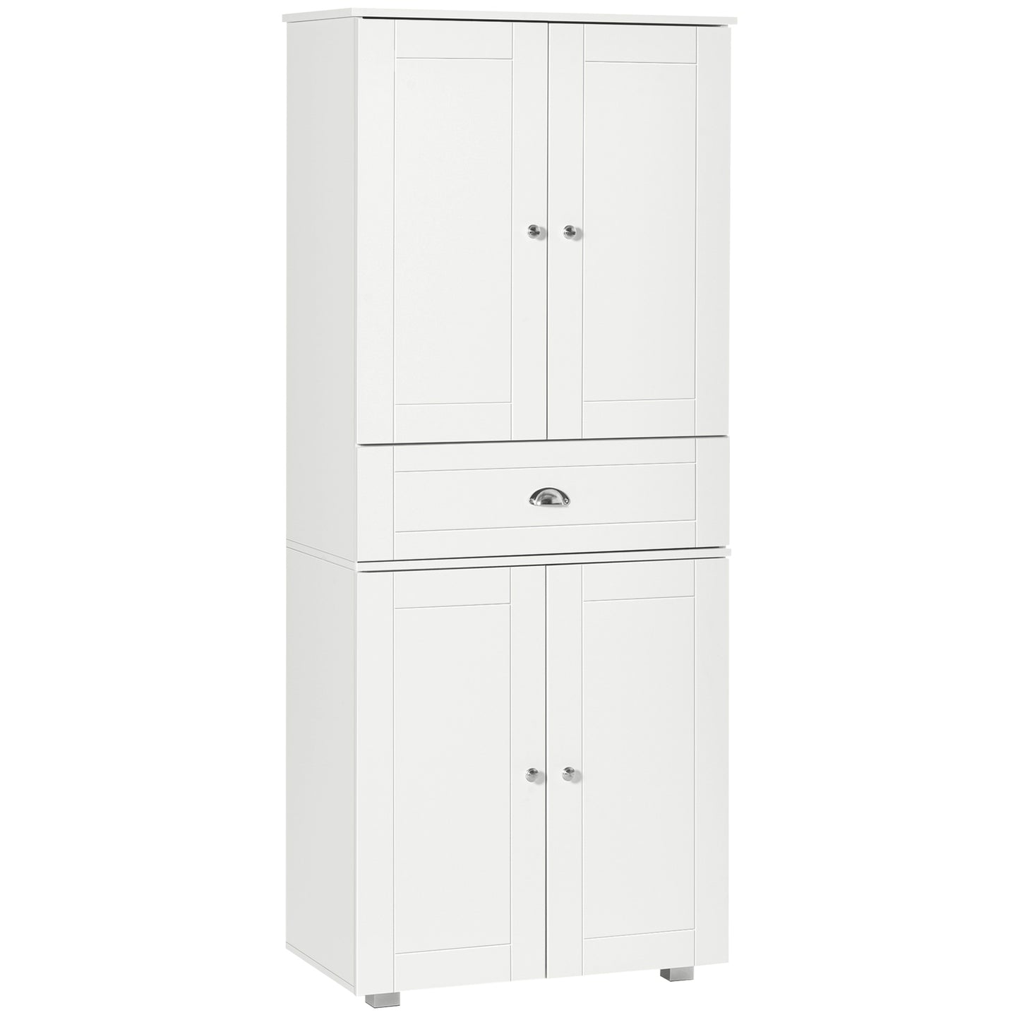 HOMCOM White Kitchen Buffet Cabinet: 72" Freestanding Pantry with Drawer, 3 Adjustable Shelves & Storage Cupboard | Dipra Home