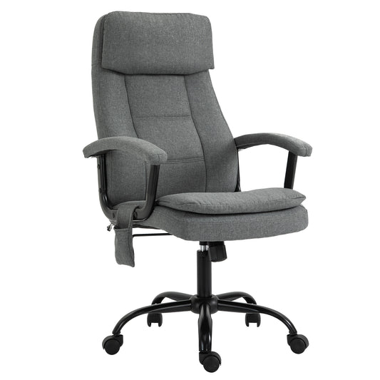 Vinsetto 2-Point Massage Office Chair: USB Power, Height Adjustment & 360° Swivel | Dipra Home