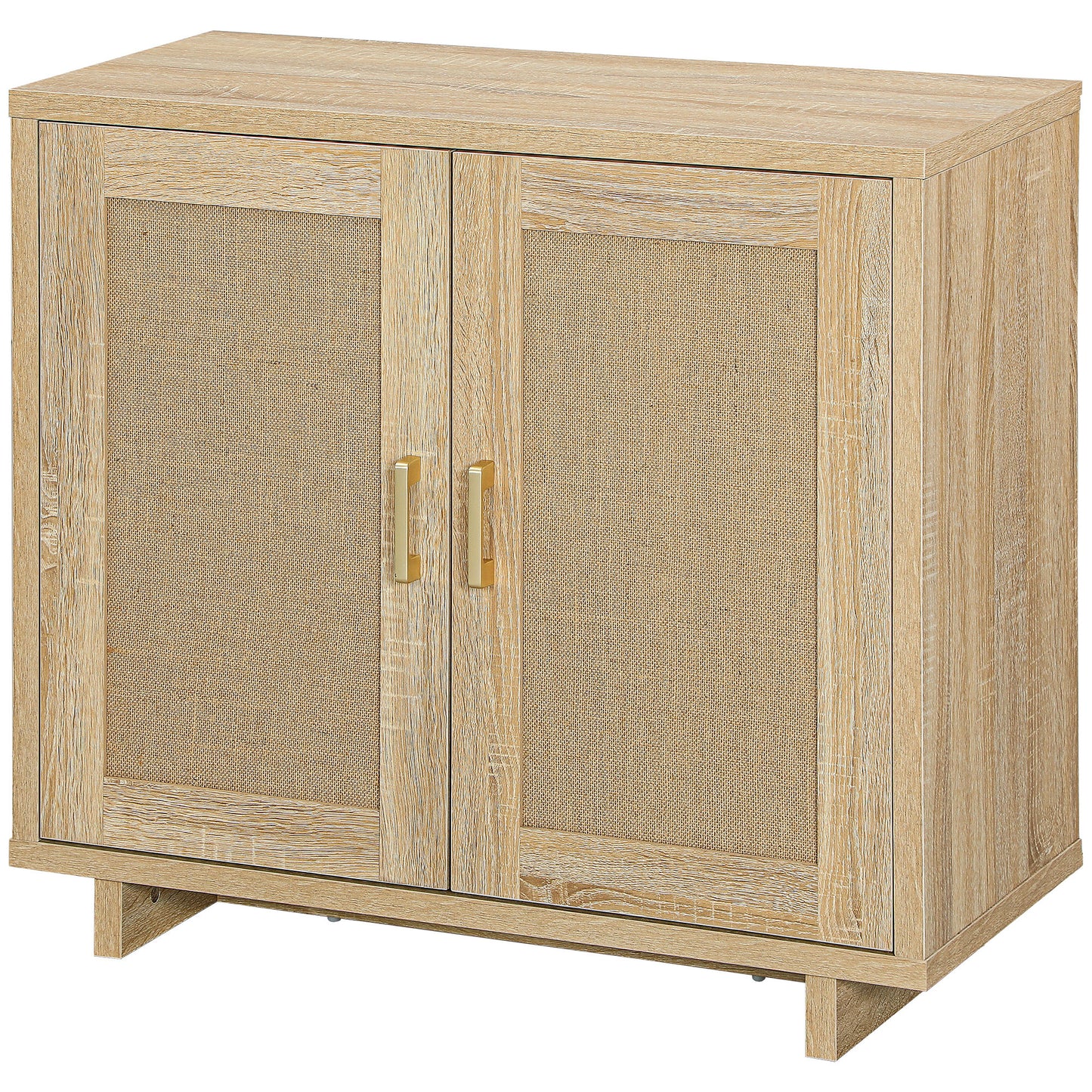 HOMCOM Accent Cabinet with Linen Doors and Adjustable Shelves for Living Room, Dining Room, Kitchen | Dipra Home