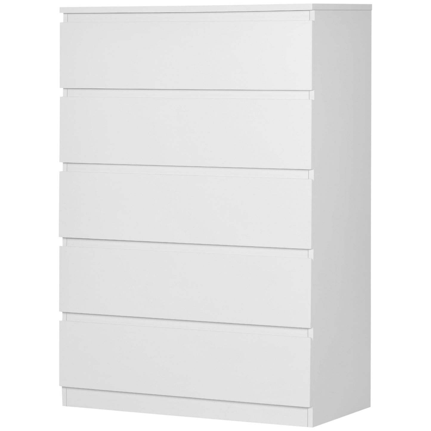 HOMCOM Chest of Drawers with 5 Drawers, Dresser for Bedroom, 5 Drawer Chest with Zinc Alloy Runners for Living Room | Dipra Home