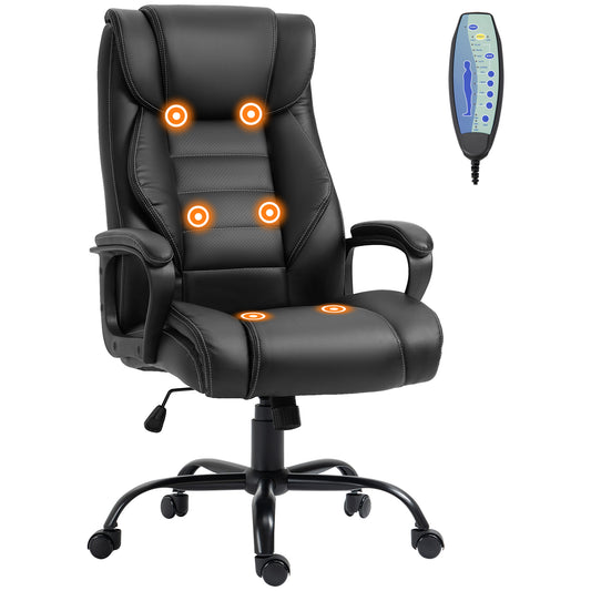 Vinsetto 6-Point Vibration Massage Chair: High-Back, Adjustable Height, Swivel & Rocking | Dipra Home