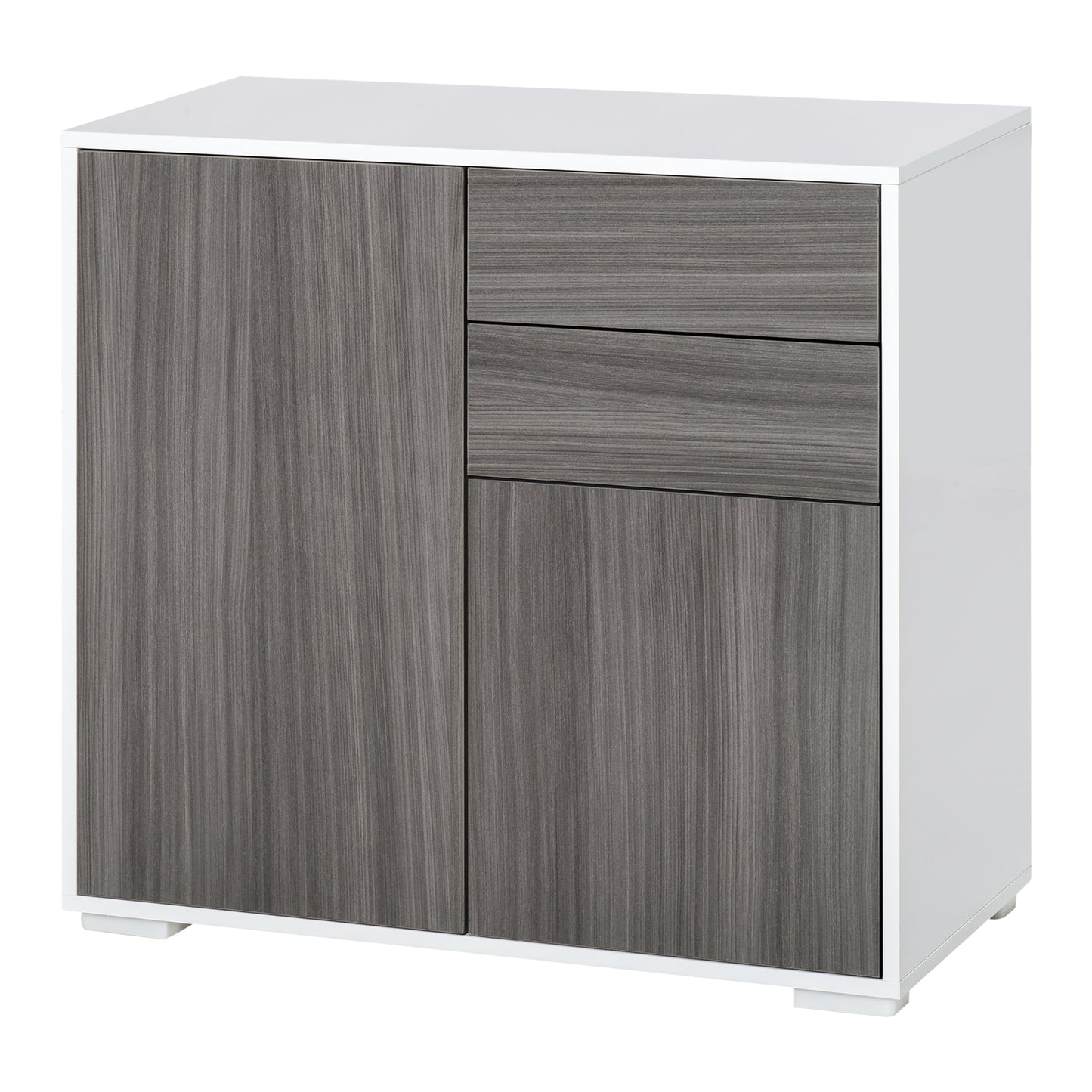 HOMCOM Dining Delight: Modern Kitchen Buffet Sideboard with Drawer Shelf, Push-Open Design for Elegant Storage, Grey Finish | Dipra Home