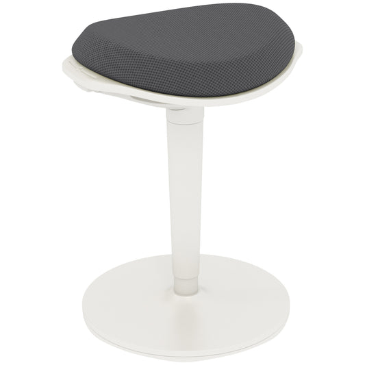 HOMCOM Standing Desk Stool, Ergonomic Wobble Chair, Adjustable Leaning Stool for Office Desks, with Rocking Motion, Grey | Dipra Home