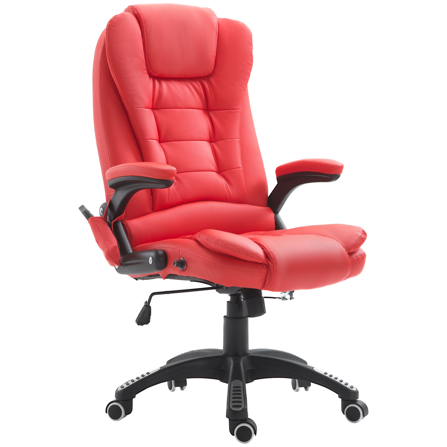 HOMCOM Heated Massage Office Chair High Back Executive with Vibrating, Swivel, Ergonomic Faux Leather | Dipra Home