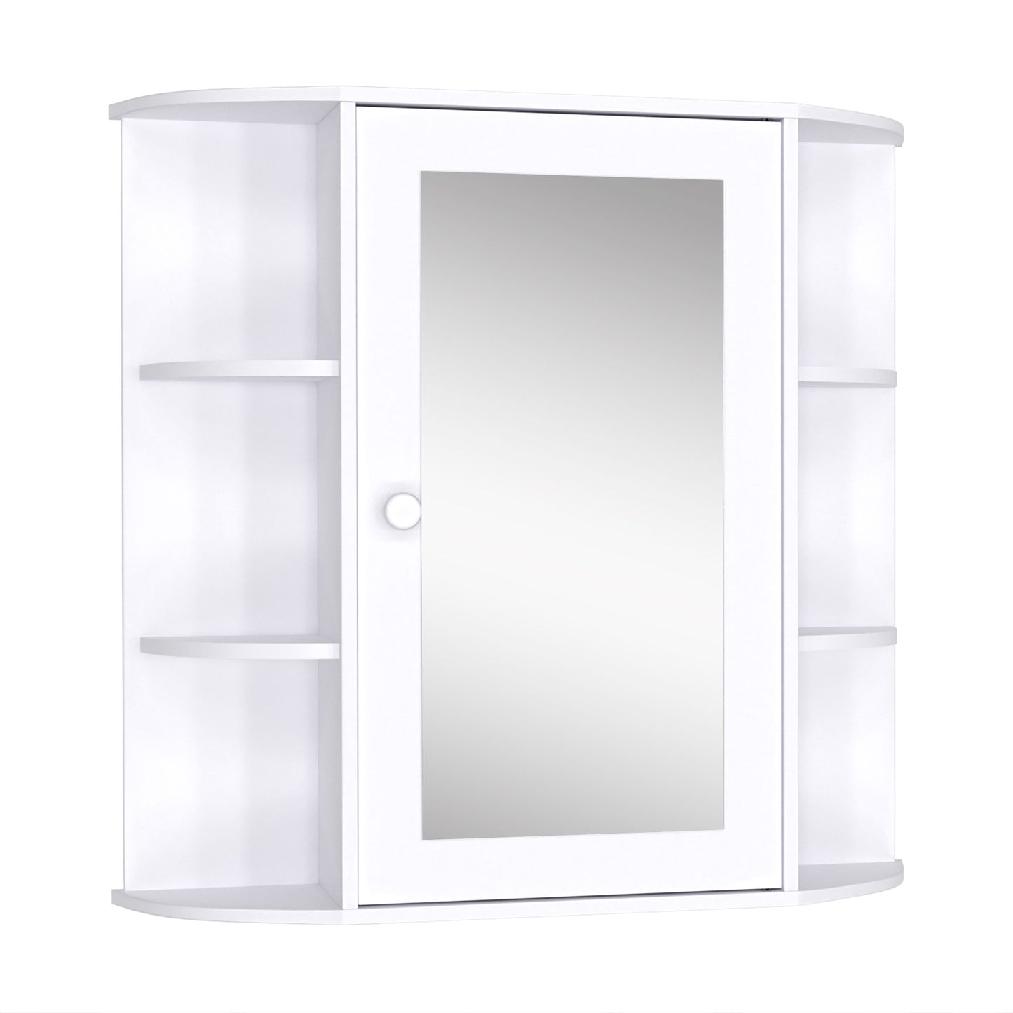 HOMCOM White Over Toilet Cabinet: Wall Mounted Bathroom Storage with Mirrored Door for Medicine & Accessories | Dipra Home