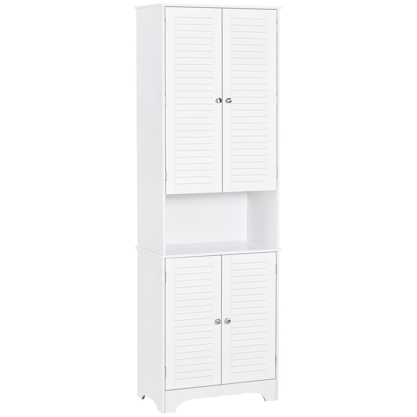 HOMCOM Versatile Storage Cabinet: Freestanding Buffet Hutch with Adjustable Shelves for Bathroom or Kitchen Pantry | Dipra Home